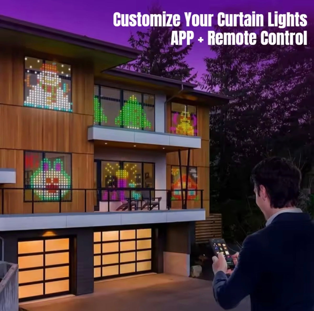2026 Christmas LED Curtain Fairy Lights APP Control Waterproof DIY
