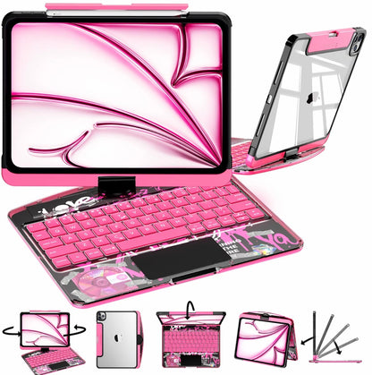 All-in-One Clear Keyboard Case for iPad Pro and iPad Air