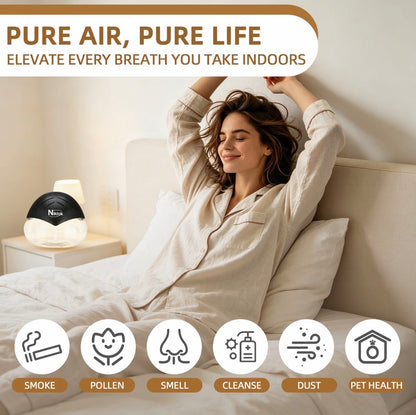 NIKLOK Water Filter Air Purifier Aromatherapy LED Night Light