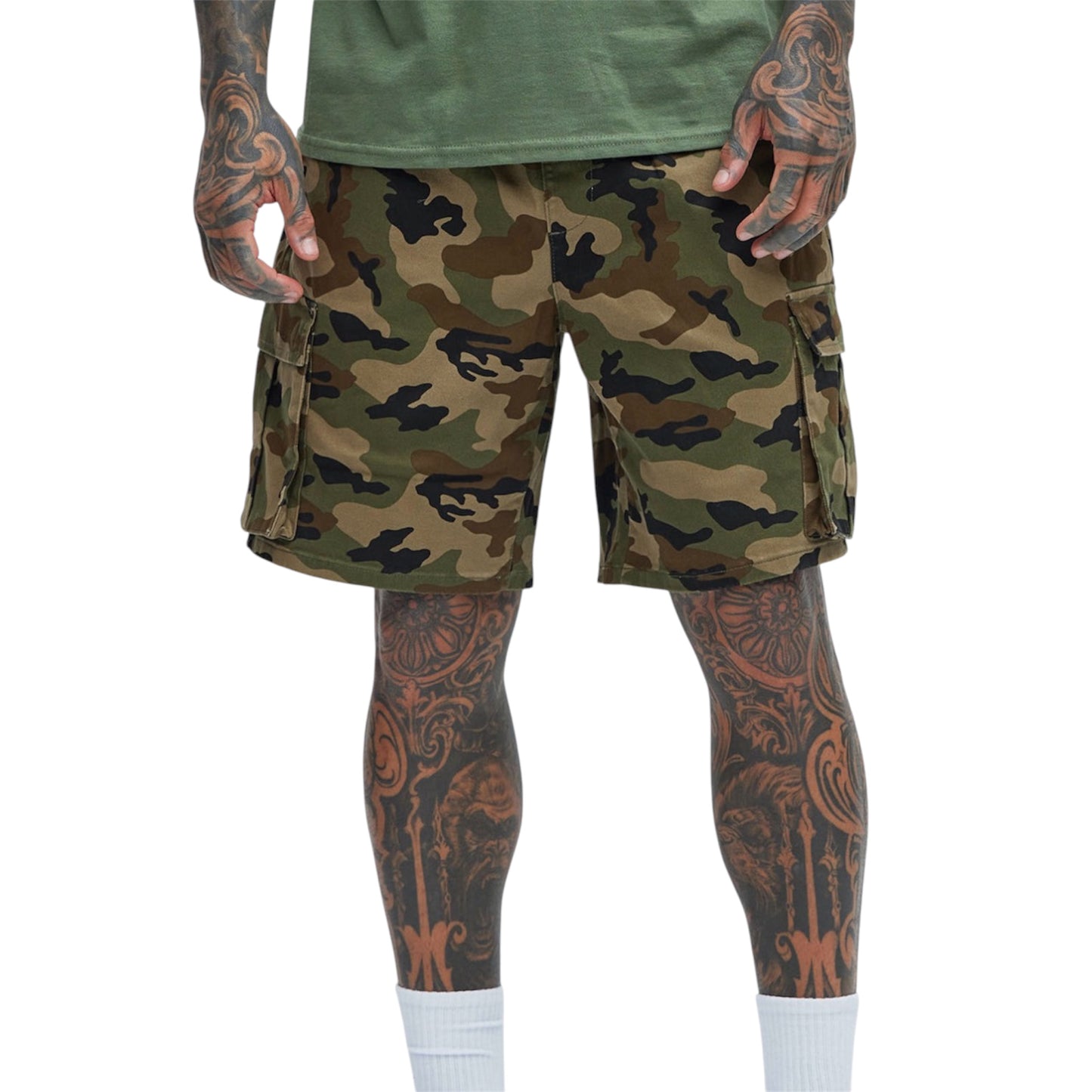 Twill Volley Cargo Shorts Camouflage
