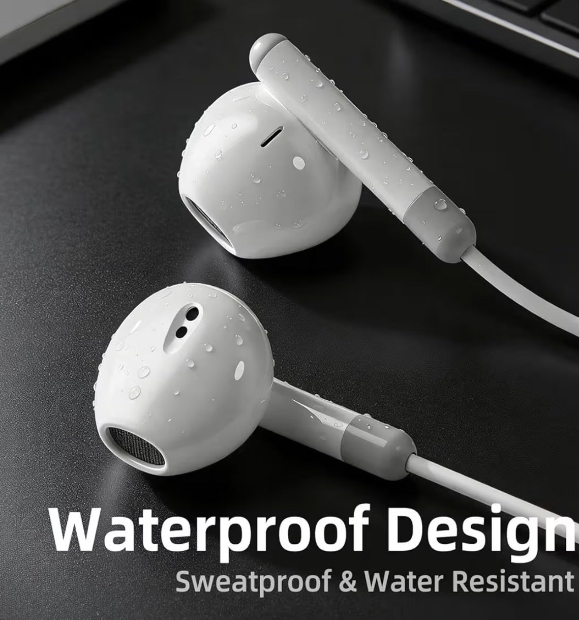 Bxlive Wired In-Ear Earphones 3.5mm Jack Headphones 2-Pack