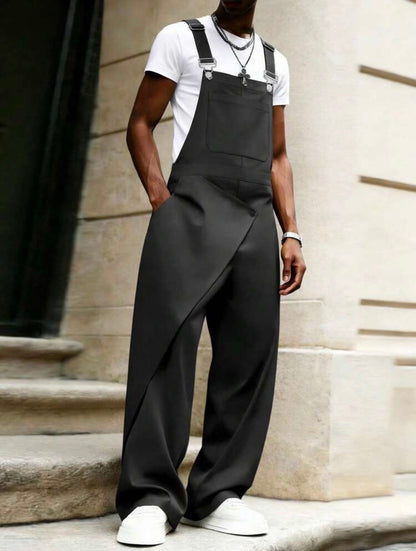 Manfinity Roghcode Men’s Black Suspender Jumpsuit