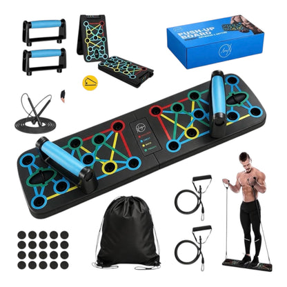 Push Up Board with Jump Rope Portable Home Gym Set