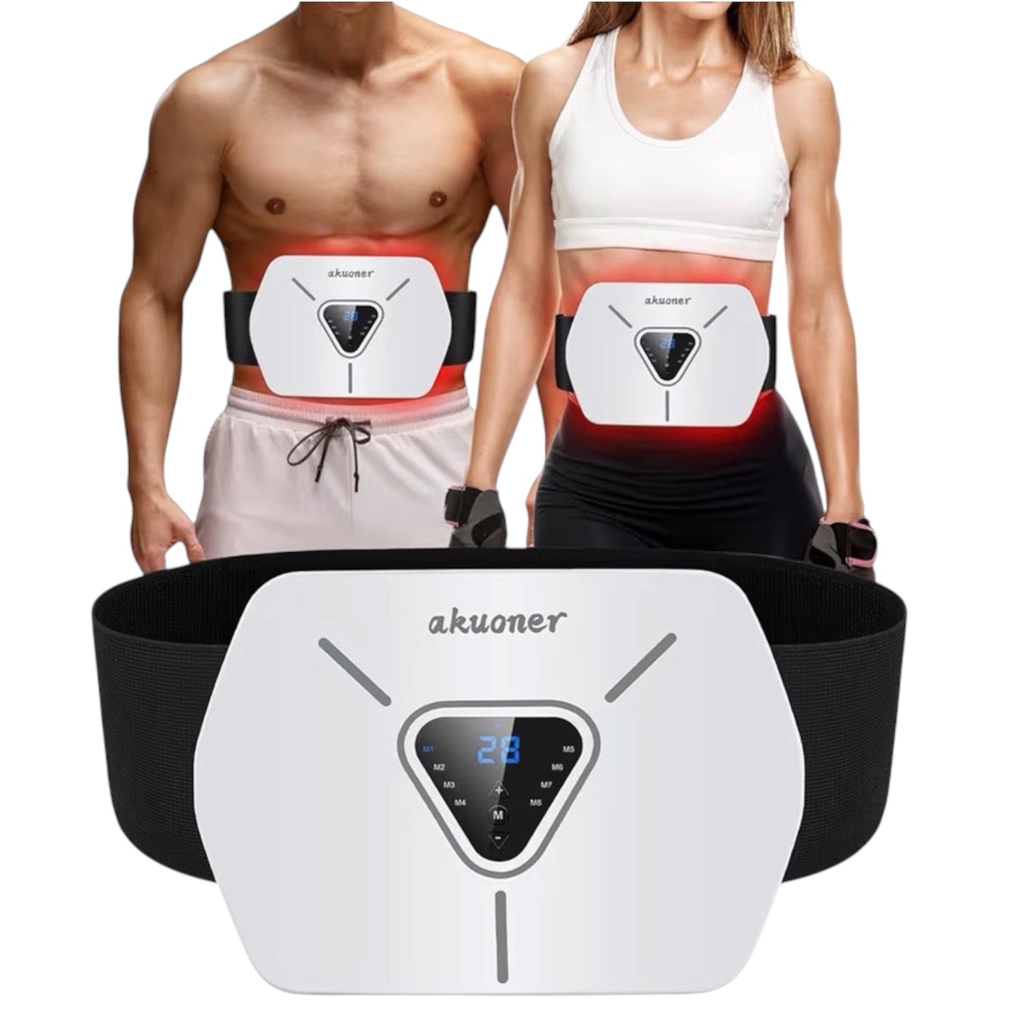 EMS 3D All-in-One ABS Trainer Muscle Stimulator 8 Modes 30 Levels