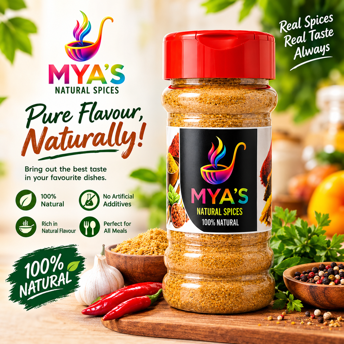 MYA’S Natural Spices – Premium All-Purpose Seasoning