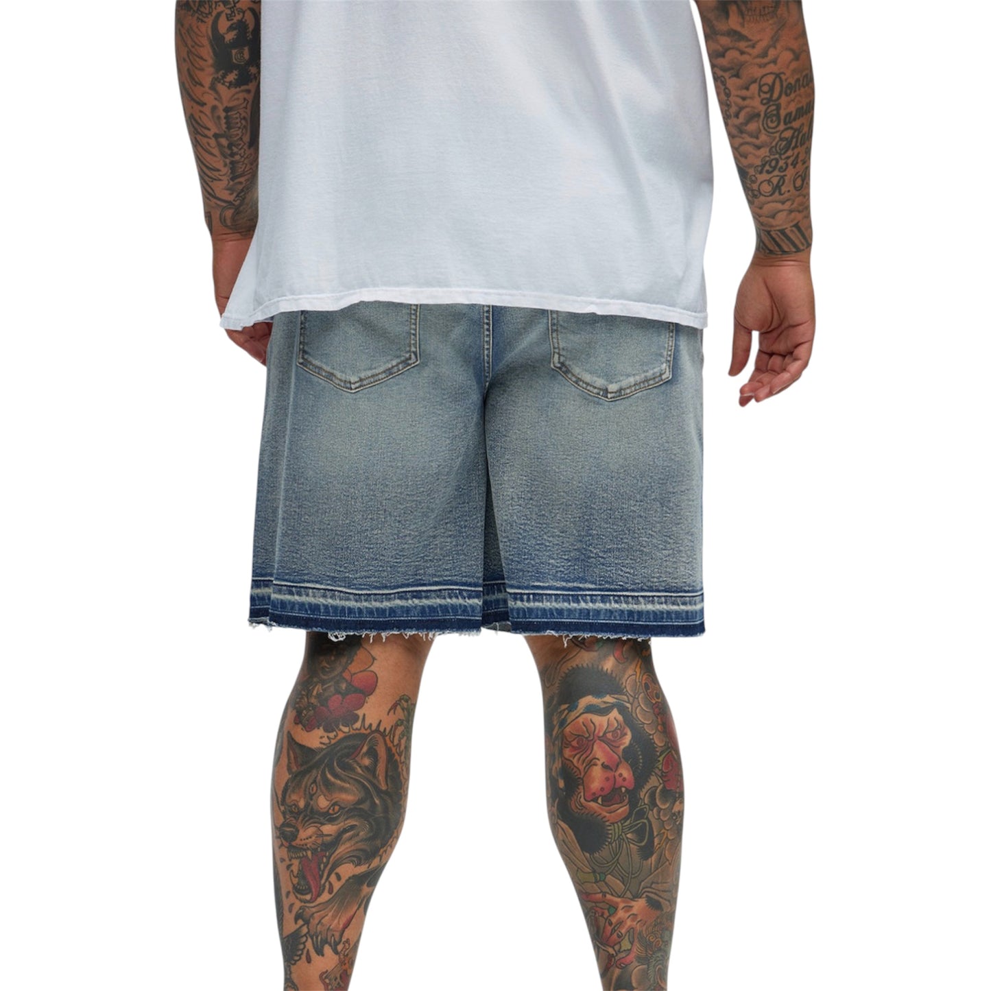 Run Around Relaxed Denim Shorts Medium Wash