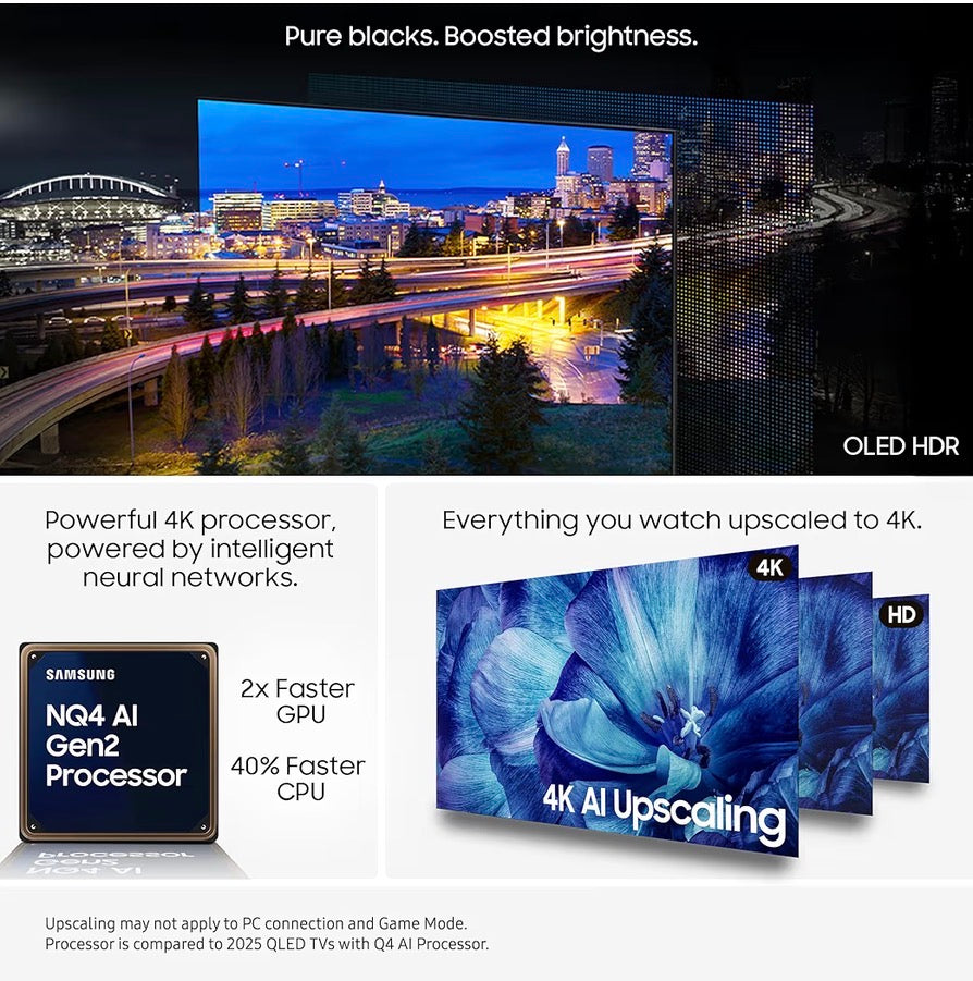 Samsung 55-Inch S84F 4K OLED Smart TV 120Hz Dolby Atmos Vision AI