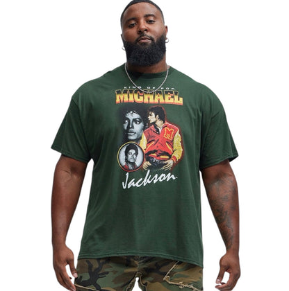 Michael Jackson The King Of Pop Short Sleeve Tee Green
