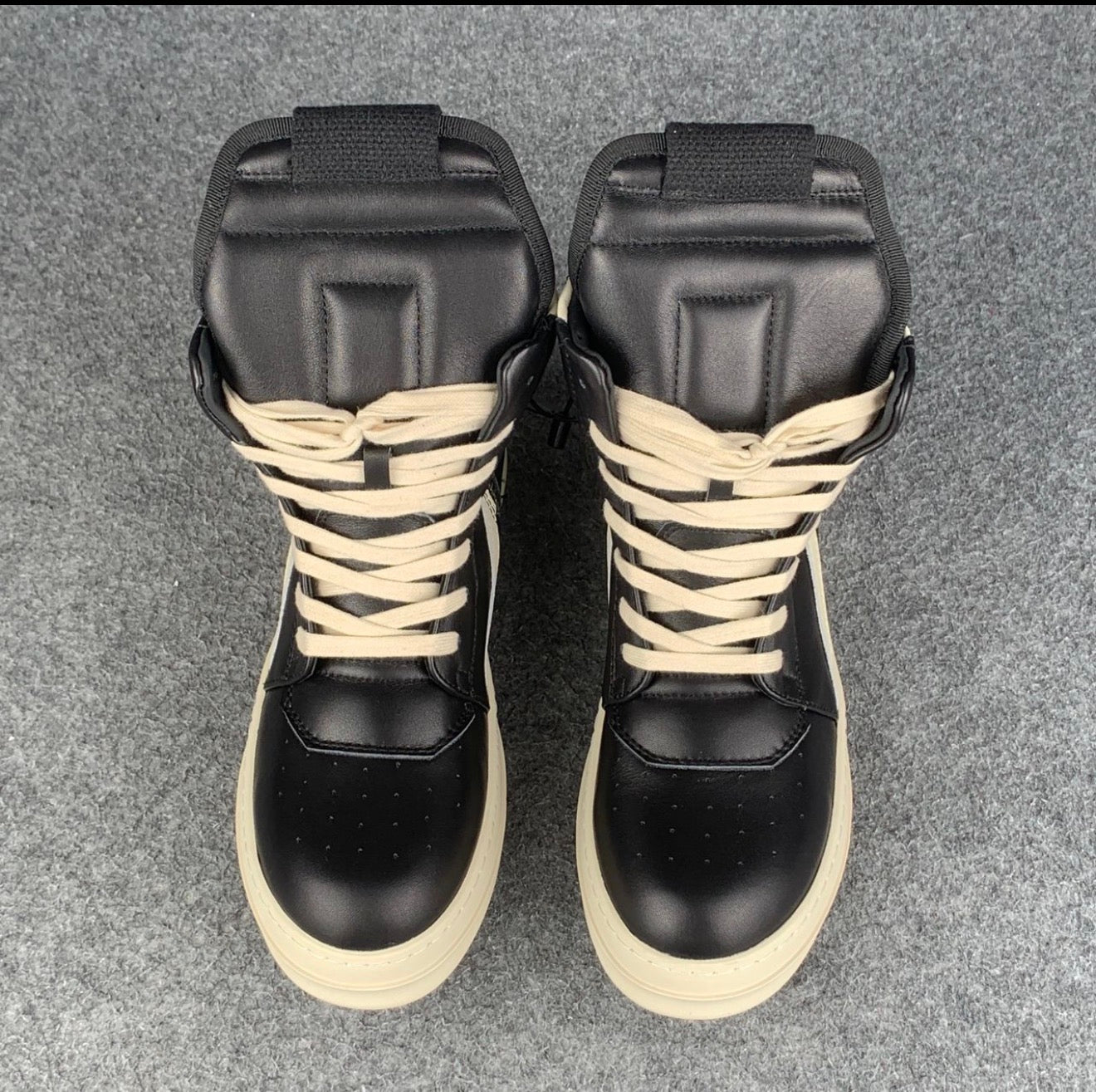 Rick Owens Wmns Strobe Geobasket High 'Black Milk'