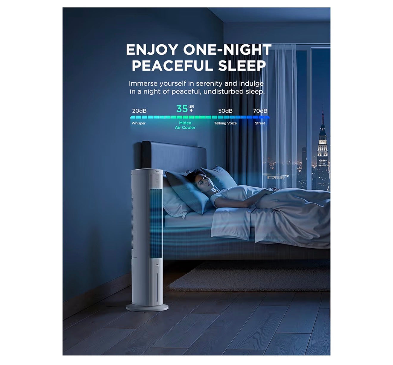 Midea 5L Air Cooler 3-in-1 Portable Tower Fan with Remote