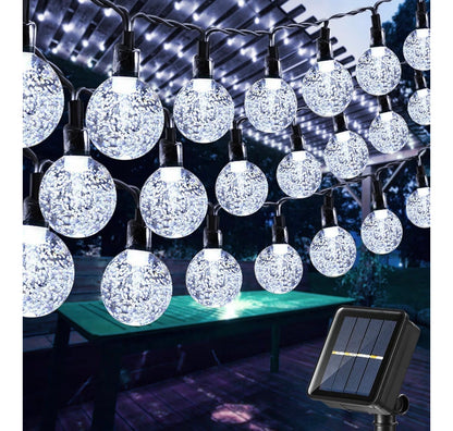 Solar Garden String Lights 100 LED Crystal Ball Fairy Lights 17m