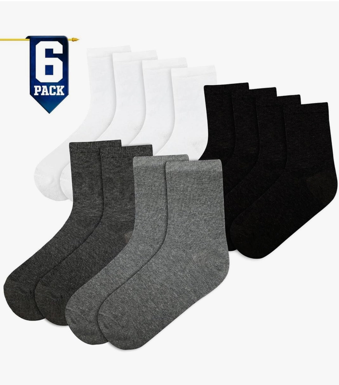 A2Z 4 Kids Cotton Rich School Socks Multipack Boys Girls