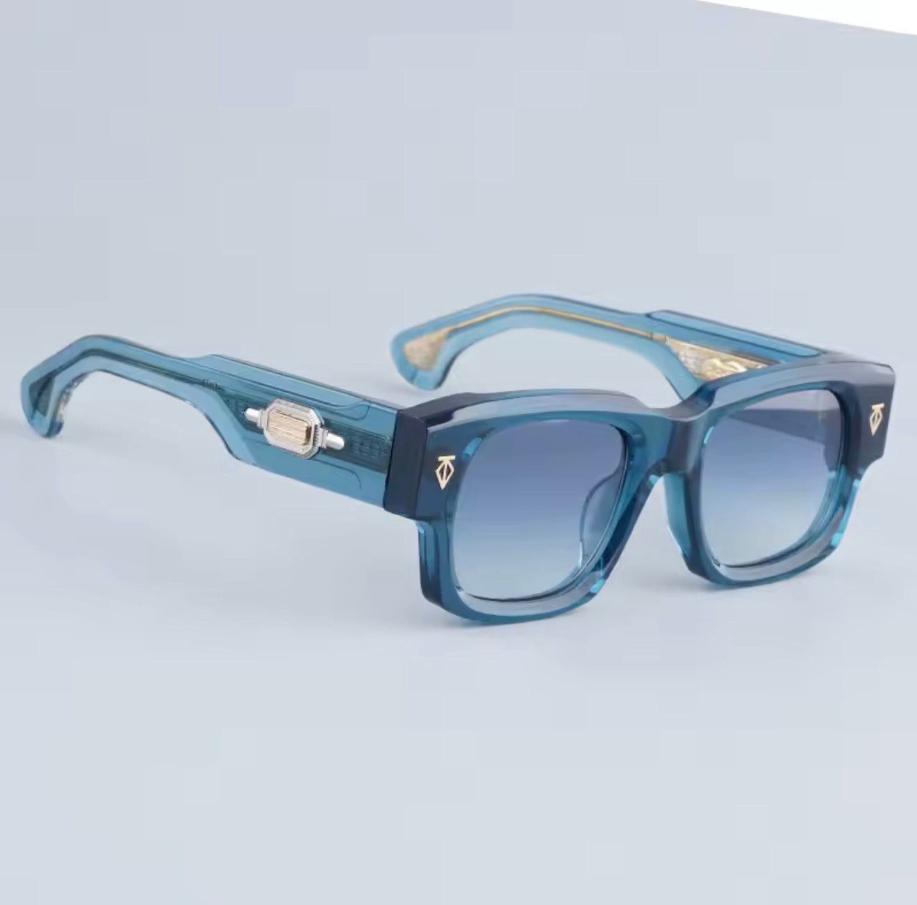 Dusenberg Thick Heavy Acetate Sunglasses High Quality Men and Women Fashion High Street Designer Uv400 Eyeglasses with Case