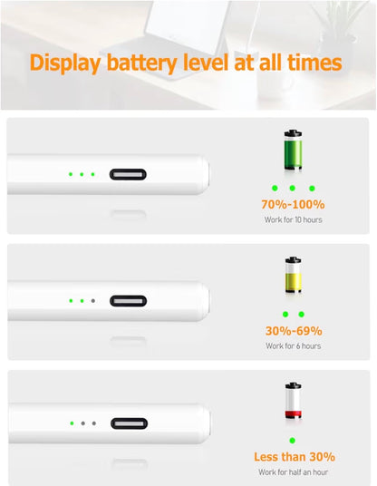 Stylus Pen for iPad Pro Air Mini 2018–2026 Palm Rejection Fast Charge
