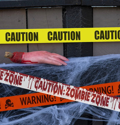 Jsdoin 30m Halloween Caution Tape | Yellow Hazard Decor