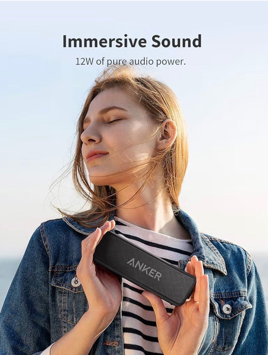Anker Soundcore 2 Bluetooth Speaker 12W Stereo IPX7 24H Playtime