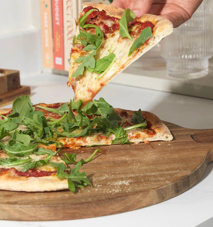 Salter Toronto Kettle, Toaster & Serving Board Set – Kitchen Countertop, 55cm & 60cm Serving Board, Chopping & Pizza Boards, FSC®- Certified Acacia Wood, Wide Slot Toaster, 3kW Rapid Boil, White