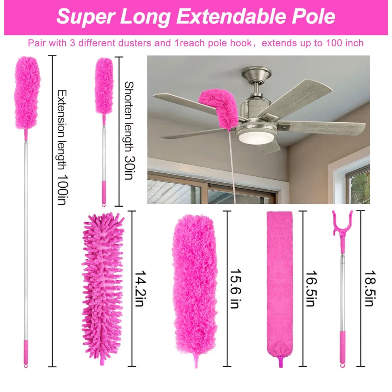 15 Piece Microfibre Duster Set