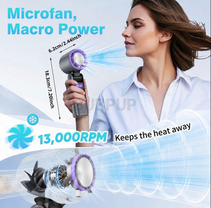 Portable Handheld Turbo Fan 4000mAh Rechargeable Mini Cooling Fan