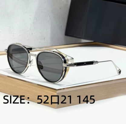MAYB-PADKYLOB Luxury Round Metal Sunglasses