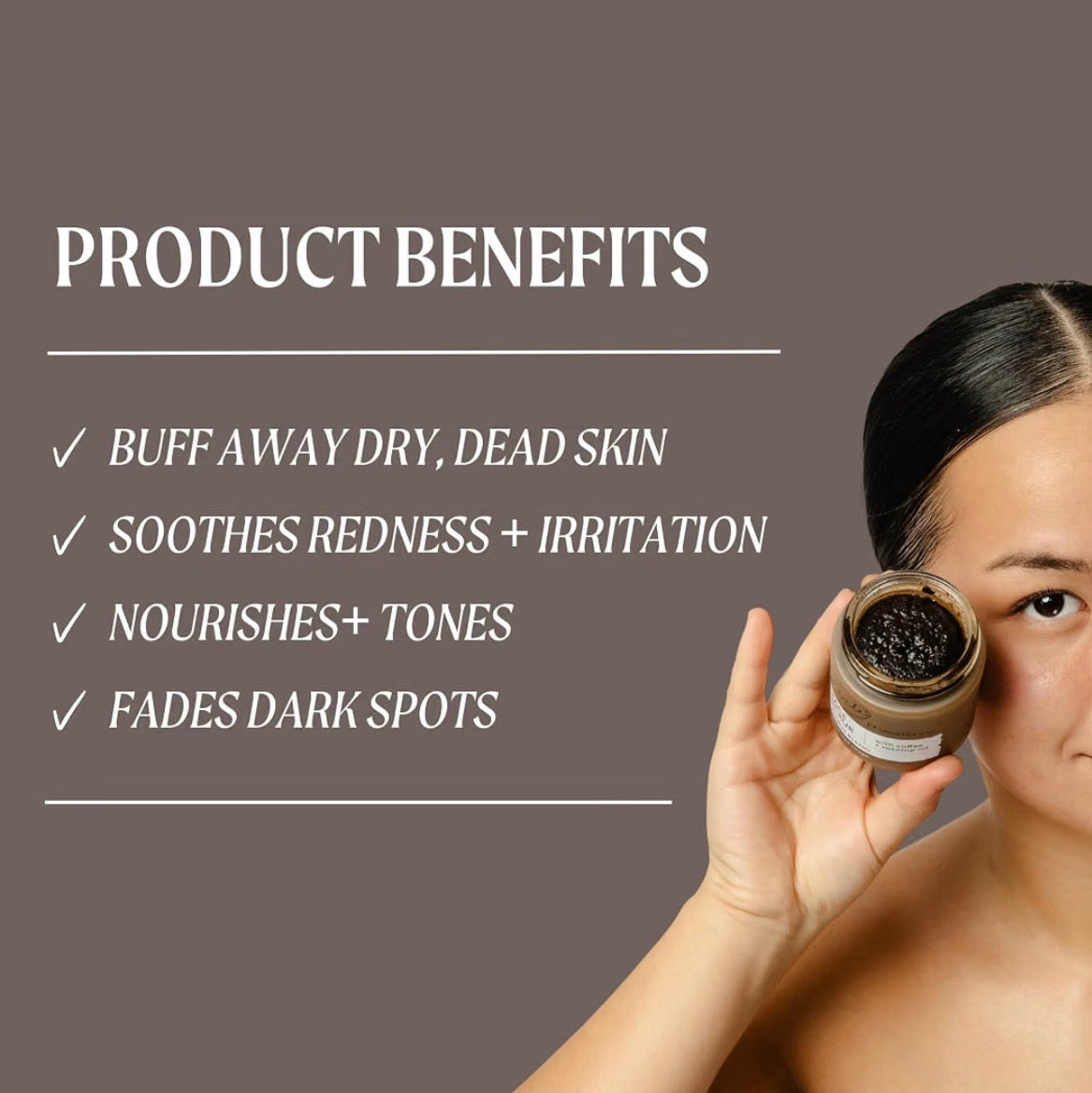 UpCircle Coffee Face Scrub Citrus Blend 100ml | Vegan Exfoliator for Normal & Dry Skin