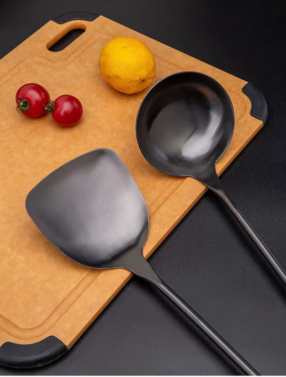 Spatula & Ladle Wok Tool Set, 14.2-15 inches wok utensils, Stainless Steel wok spatula
