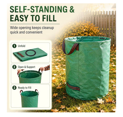 Singwow 500L Garden Waste Bags 2 Pack Heavy Duty Reusable Sacks