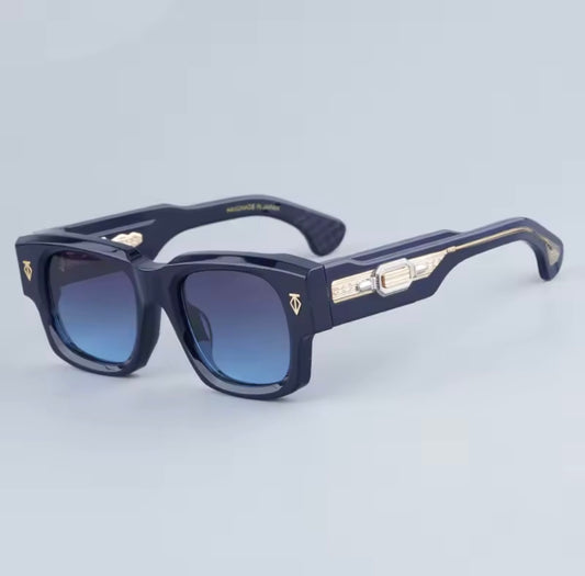 Dusenberg Thick Heavy Acetate Sunglasses High Quality Men and Women Fashion High Street Designer Uv400 Eyeglasses with Case