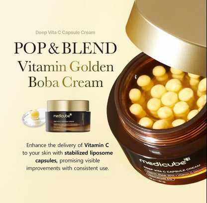 medicube Deep Vita C Capsule Cream Golden Boba Vitamin Cream