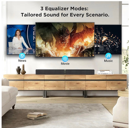 80W 2-in-1 Detachable TV Soundbar Bluetooth 5.3 ARC Optical AUX