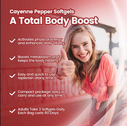 VivoNu Cayenne Pepper Softgels 240 Count Vitamin D3 K2 E Supplement