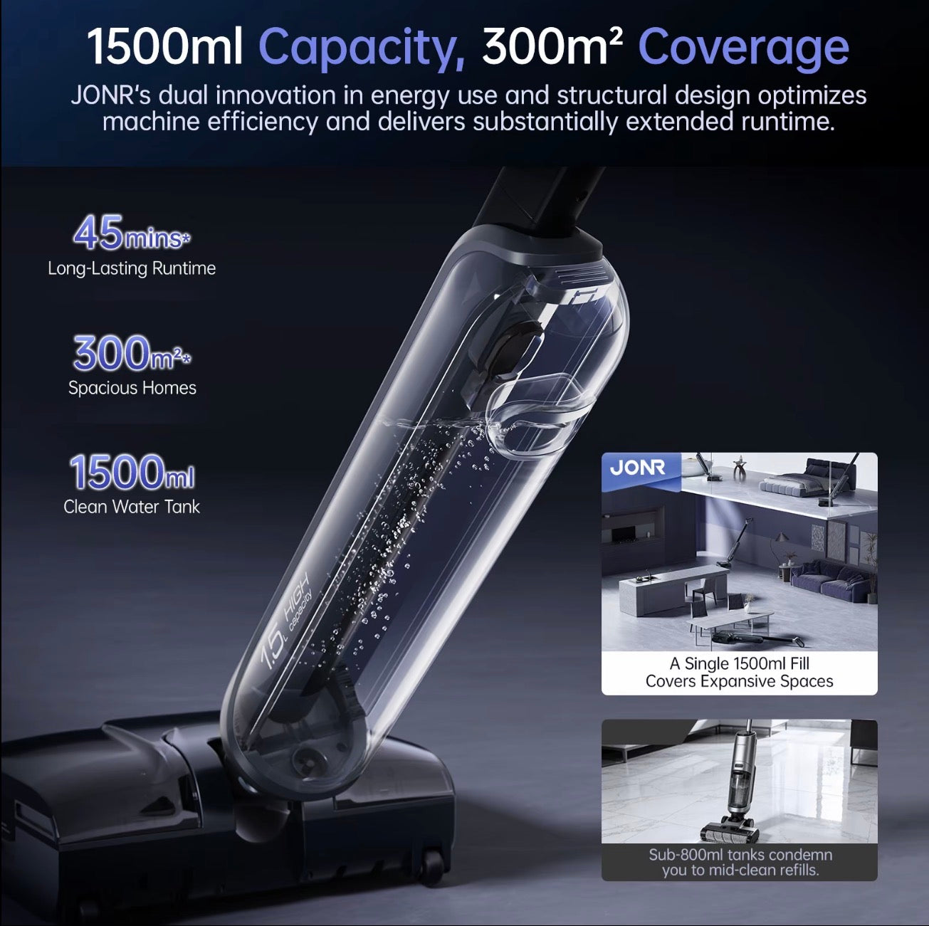 JONR H2 Cordless Wet & Dry Vacuum Cleaner