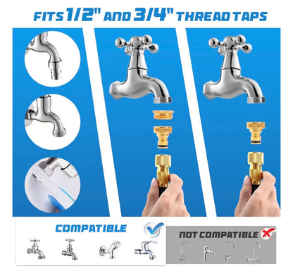 Jsdoin 30m Expandable Garden Hose Pipe with 10 Function Spray Gun