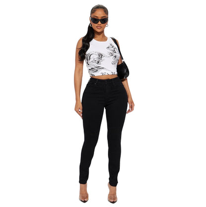 Tall Vibe Check Curvy Stretch Skinny Jeans Black