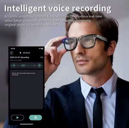 2026 AI Smart Glasses 8MP Camera Translation Bluetooth Sunglasses