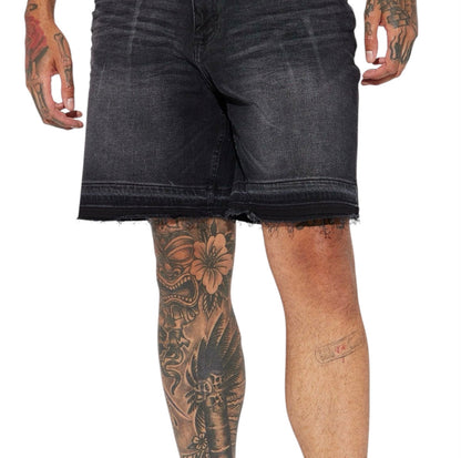 My Idea Relaxed Denim Shorts Black Wash