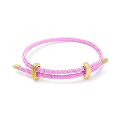 High Quality Bracelets Wire Rope Bangle for Women Colorful Handmade DIY Men Bracelets Adjustable Rope Bracelet Jewelry Wholesale