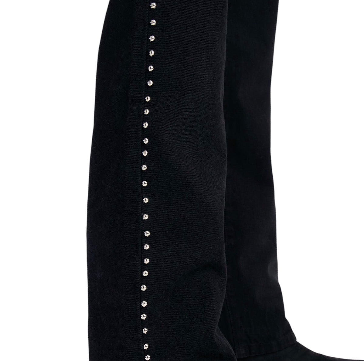 Stacked Slim Flare Iron Outlaw Slit Jeans Black