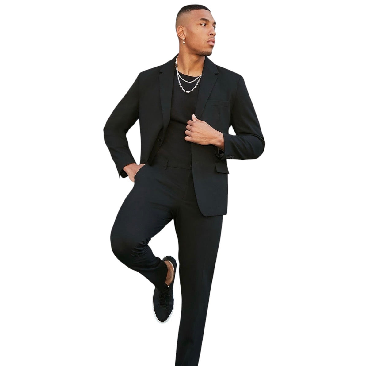 The Modern Stretch Slim Trouser Black