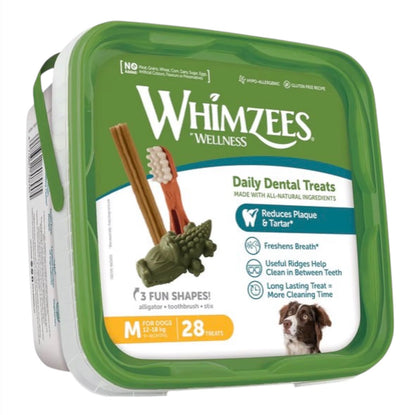 WHIMZEES Variety Box Dental Dog Chews Medium 28 Pack