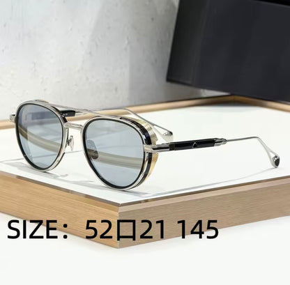 MAYB-PADKYLOB Luxury Round Metal Sunglasses