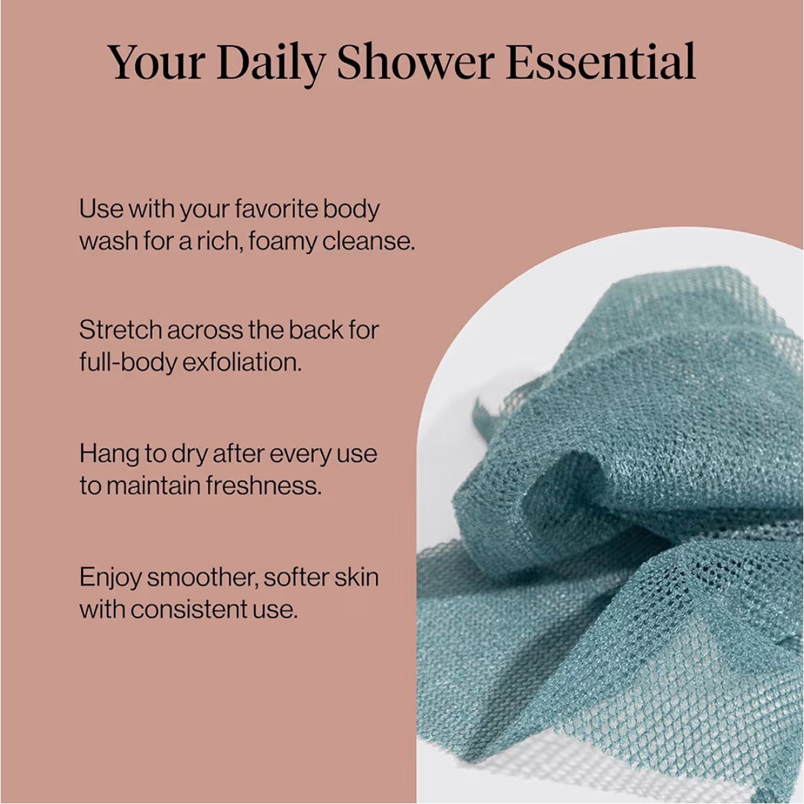 Kitsch African Net Sponge 3pcs Aqua Grey | Exfoliating Body Scrubber