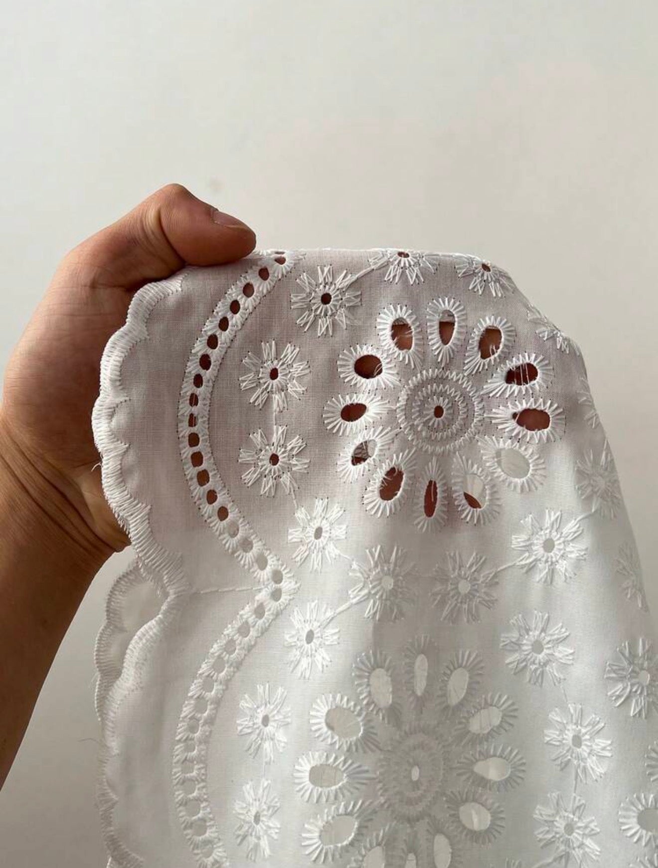 Sunnyshic Plus Size V-Neck Embroidered Puff Sleeve Dress