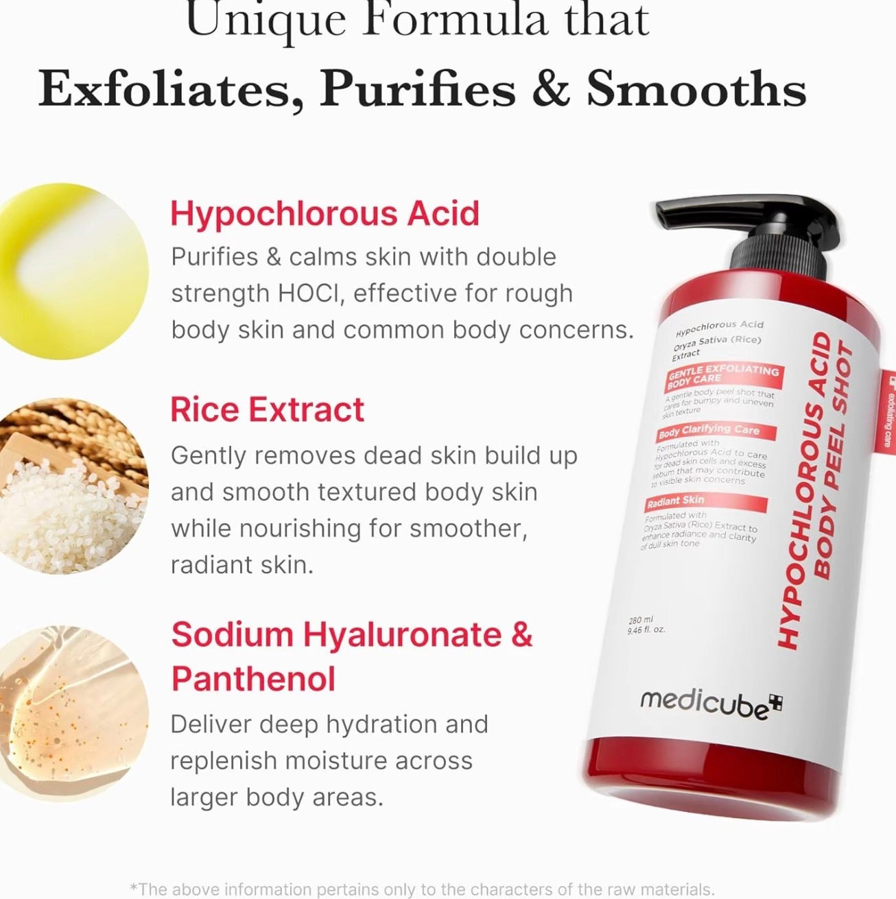 medicube Body Peel Shot Exfoliating Serum with Rice Extract & Panthenol
