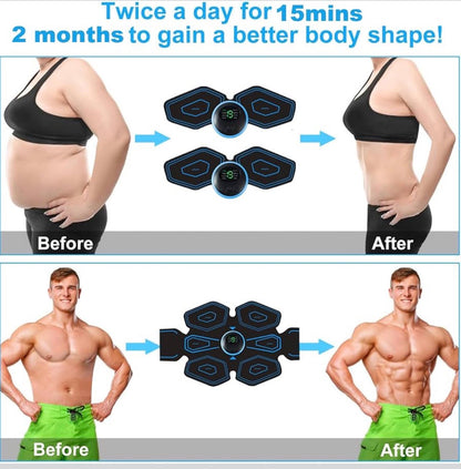 EMS Abdominal Muscle Trainer 8 Modes 18 Intensity Levels