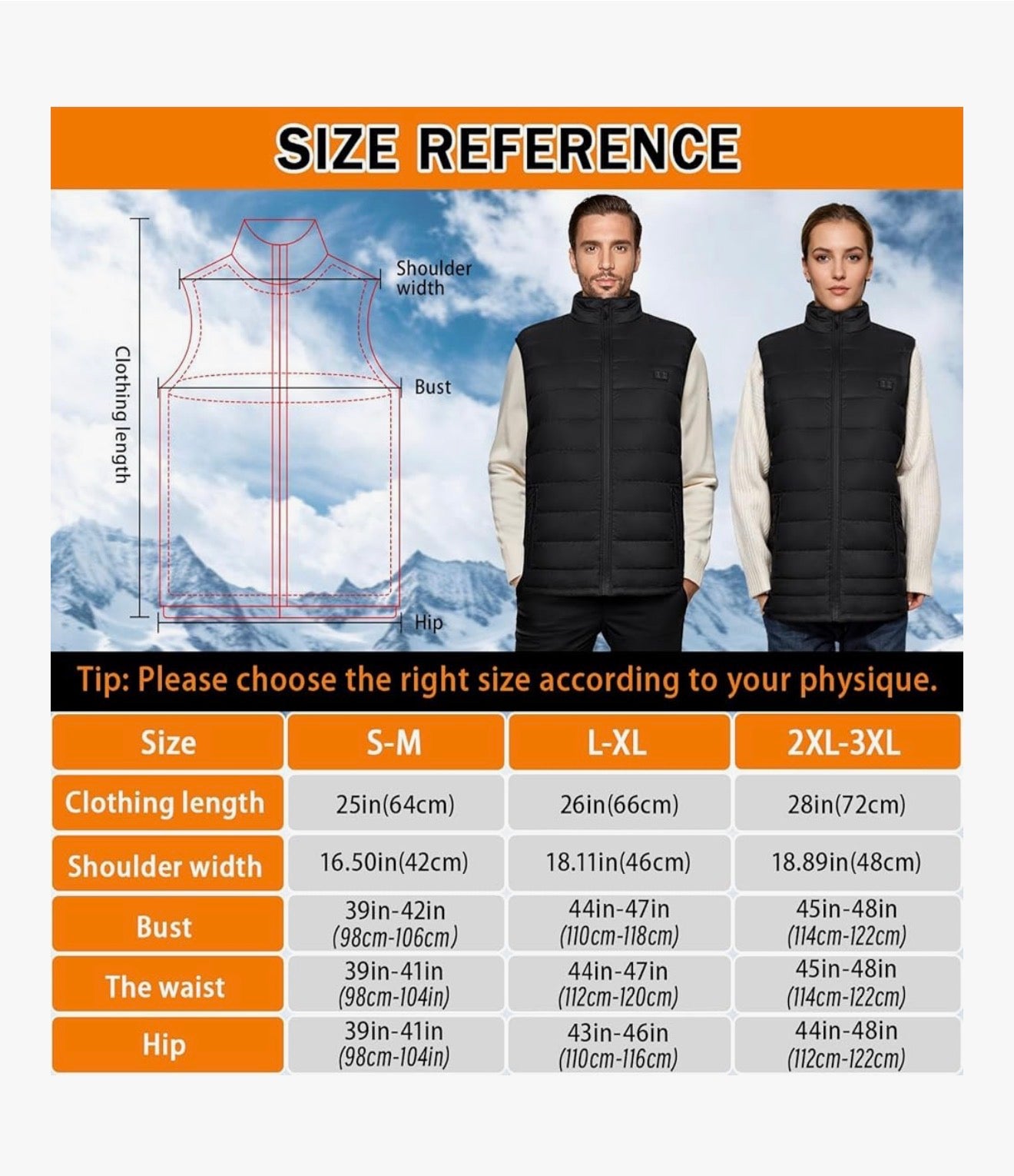 KBFZD Heated Vest for Men with 10000 mAh Battery Pack,Intelligent Dual-Control 3-Speed Temperature Adjustable, Winter Heated Body Warmer for Sking