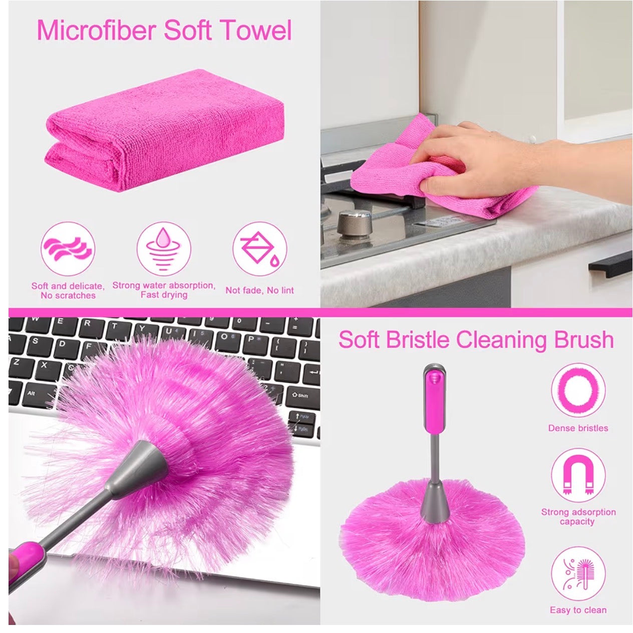 15 Piece Microfibre Duster Set