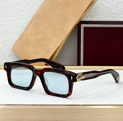 Luxury Fashion Trend Vintage  Sunglasses BELVEDERE Thick Acetate Retro Square Style Unisex A+ High Quality
