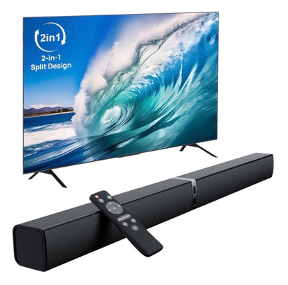 80W 2-in-1 Detachable TV Soundbar Bluetooth 5.3 ARC Optical AUX