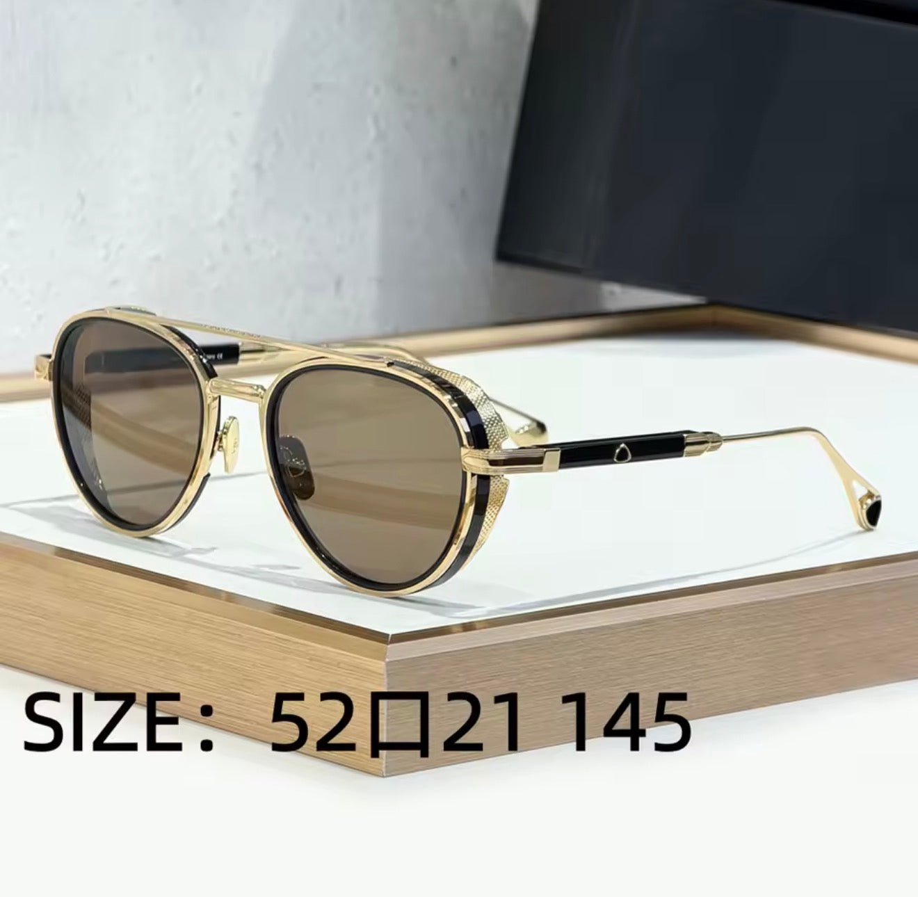 MAYB-PADKYLOB Luxury Round Metal Sunglasses